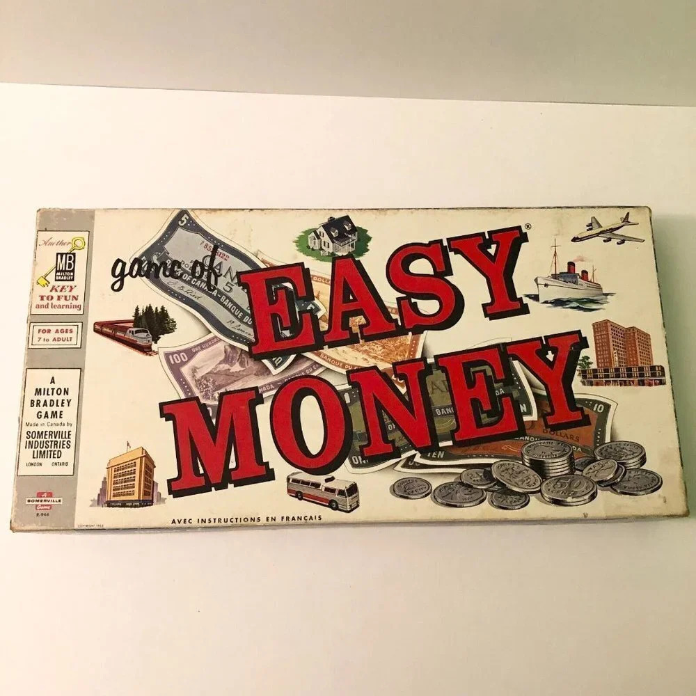 Vintage 1966 Easy Money Board Game Milton Bradley Somerville Missing 1 House